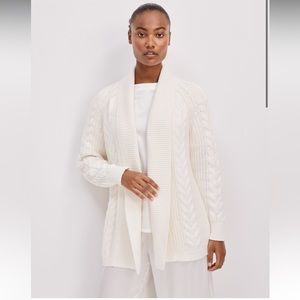 Haven Well Within White Open Cable Knit Cardigan XL‎ New Retail $118